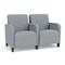 Lesro Siena Lounge Reception 2 Seat Tandem Seating, Black, RS Fog Upholstery SN2103 - alternate 1